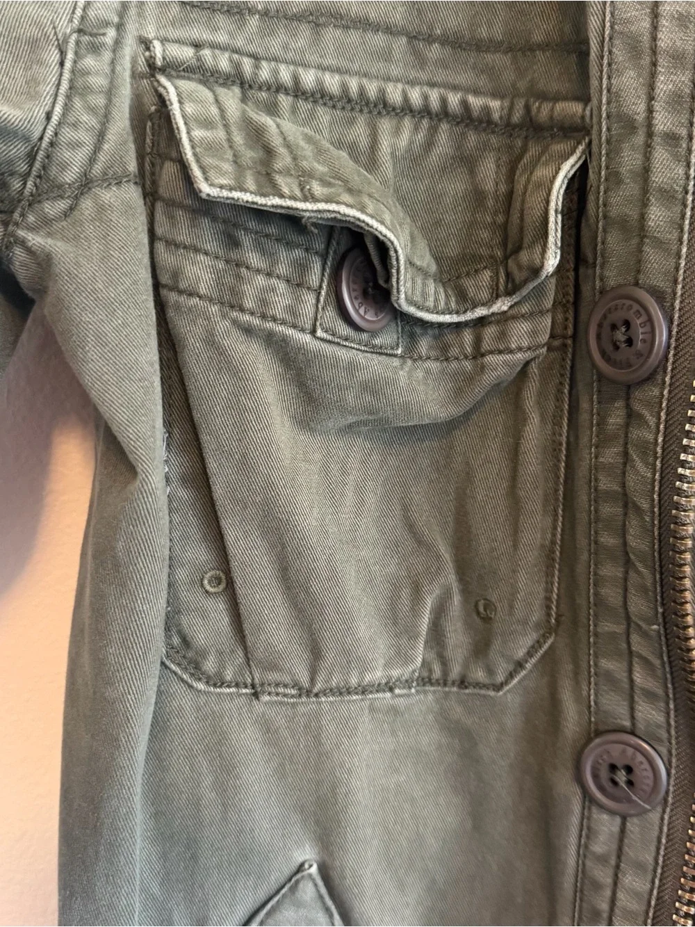 Abercrombie & Fitch Men's Sentinel Jacket Olive Green, Vintage Size Small